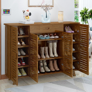 收纳柜子家用储物柜卧室置物木质抽屉多层省空间鞋架门口实木鞋柜