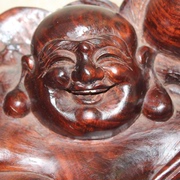 老挝大红酸枝弥勒，笑佛红木根雕客厅桌面，收藏摆件弥勒佛工艺品