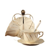 中古咖啡杯欧式套装英式茶杯茶具杯碟欧美红茶杯下午茶杯子送架子