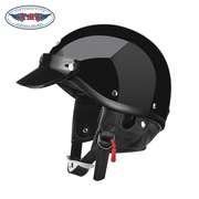AMZ摩托车头盔男女款日式复古哈雷机车电动车半盔冬季3C认证瓢盔
