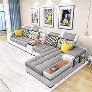 定制禧普森沙发客厅大小户型，组合转角可拆洗皮布现代简约整装乳胶