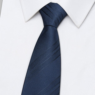 藏青色条纹领带免打结男正装商务拉链式懒人职业上班高端轻奢婚礼