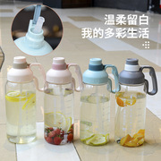 夏季大容量塑料杯便携带刻度成人运动水壶透明水瓶吸管杯水杯