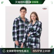 韩国直邮绿色格纹睡衣套装_男女同款_GPJ17170