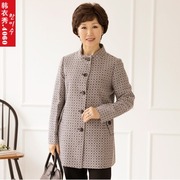 韩国中老年女装春装外套，特大码妈妈，装几何图案夹克jk803010