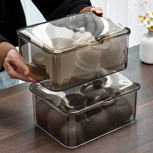 茶具收纳盒带盖透明茶几桌面功夫，茶叶罐碗酒壶餐具咖啡杯子储存箱