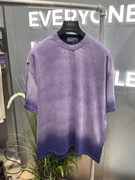 GXG男装2022夏季商场同款浅紫色宽松圆领短袖T恤男GD1440330F