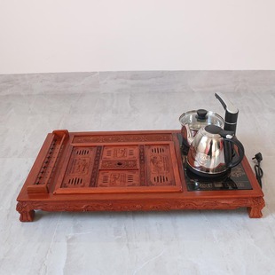 红木茶盘套装带电磁炉，四合一体茶台茶海大号实木家用花梨木长方形