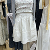 十三行女装蕾丝拼接白色，半身裙女夏季小白裙，小个子a字蓬蓬裙短裙