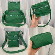 纯色绿色合理女包休闲轻便尼龙包斜挎手提包包7520子母包