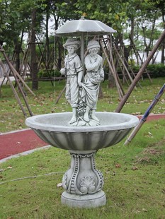 。大型户外喷泉欧式花园流水，摆设情侣喷泉，别墅庭院水景装饰品摆件