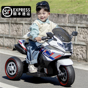 儿童电动摩托车三轮车男女孩，宝宝双驱电瓶车，可坐人充电遥控玩具车