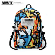 TRUFFLE嘻哈涂鸦潮牌大容量双肩包女高中初中书包男个性旅行背包