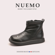 nuemo法国风潮牌童鞋~冬天儿童，加绒皮靴女童冬季保暖靴子女孩棉靴