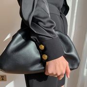 飒纳2021春装设计感复古法式黑色中长款雪纺，衬衫连衣裙女薄款女潮