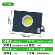 led投光灯室外灯照明工厂房，泛光灯射灯户外灯防水100w广告灯佩科