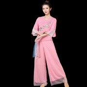 女士绣花民族风舞蹈，服套装成人春夏季广场舞台表演出服两件套