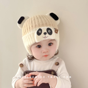 宝宝帽子秋冬款毛线帽可爱超萌儿童帽子加厚保暖秋冬季婴儿套头帽
