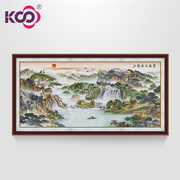 大富春KS富春山居图十字绣大堂3米1山水画风景客厅大画手工