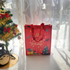 外贸经典圣诞卡通编织袋袋，防水手提袋超市购物袋，环保袋美术包