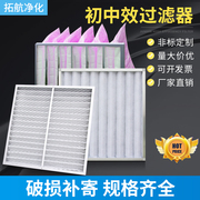 除尘过滤布g4初效板式g4中效袋式过滤器，中央空调无纺布高效过滤网