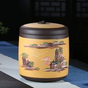 宜兴紫砂a茶叶罐 大尺码号普洱七子饼罐茶缸紫砂茶罐茶盒装存罐