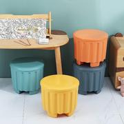 多功能塑料收纳凳加厚家用儿童储物椅子两用钓鱼凳玩具杂物收纳桶
