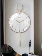 欧式挂钟客厅钟表北欧挂墙时钟挂墙表，摆钟家用钟大气(钟大气)现代简约时尚