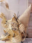 竹艺术装置商业美陈婚庆设计花艺布置竹编吊顶装饰竹子竹排条定制