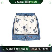 香港直邮fendi印花真丝短裤fr6516anr4