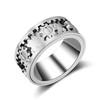 可转动不锈钢齿轮戒指男女士创意个性转运指环钛钢食指戒情侣戒子