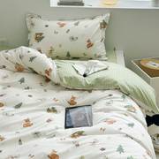 学生宿舍单人床单三件套被套儿童床上用品纯棉寝室1.2米床品全棉