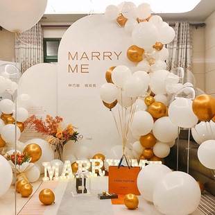 求婚室内布置浪漫套餐，创意用品表白气球道具，场景网红房间卧室户外