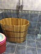 木桶浴桶加高不占地成人泡澡木桶洗澡桶实木浴缸家用洗澡盆沐