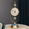 美式静音钟表座钟客厅卧室台钟家用桌面，坐台式摆放件欧式复古时钟