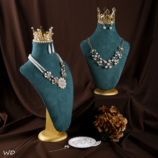 项链展示架脖子立式珠宝首饰展示架，模特首饰架，公主欧式创意摆件
