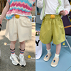 女童夏季短裤23宝宝洋气时髦休闲裤，韩版儿童宽松笑脸棉布热裤