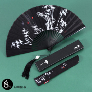 扇子折扇中国风男士古风黑色小扇儿童随身便携折叠扇夏季女式竹扇
