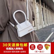 玫红色小包包女ins小众设计2023潮高级感粉色迷你斜挎手提包