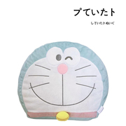日本未来商店哆啦a梦叮当猫机器猫毛绒脸型沙发抱枕靠垫靠枕