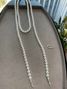 任意扣 长款 珍珠项链 120厘米 毛衣链 多功能佩戴！含吊坠