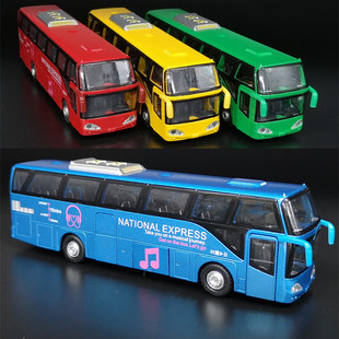 5开门合金双层巴士，模型仿真旅游大巴车公交车，客车儿童玩具车