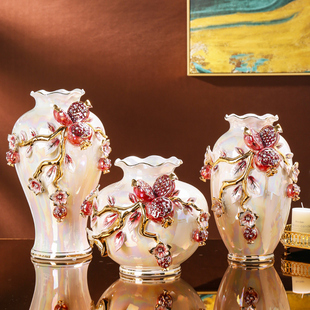 欧式陶瓷花瓶摆件奢华高档客厅插花家居餐桌玄关电视柜酒柜装饰品