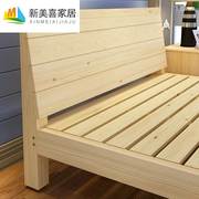 实木床板1.8米双人硬板床垫排骨架单人榻榻米1.5木板折叠床架1.2m