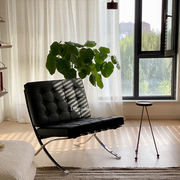 巴塞罗那椅真皮单人沙发椅北欧设计师家具休闲会客洽淡高端躺椅