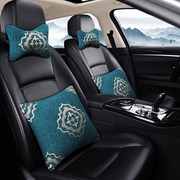 欧式古典汽车抱枕头枕一对车用，座椅靠枕腰，靠车内护颈枕车载四件套