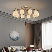新中式客厅灯LED大气吊灯中国风古典别墅复式楼餐厅卧室书房灯具