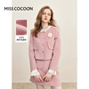 misscocoon法式羊毛小香风套装，女2023秋季名媛气质两件套冬装