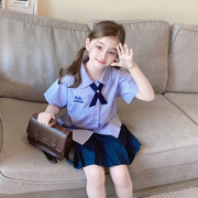泰式儿童衬衫校服六一演出服，小学生jk学院风裙子，男童女童泰国班服