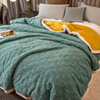 夏季双层毛毯午睡办公室空调毯小毯子加厚冬珊瑚绒沙发盖毯毛巾被